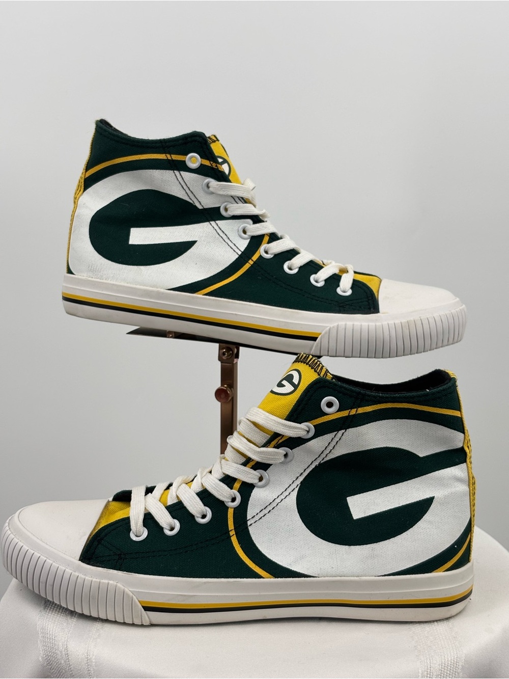 Green Bay Packers Men’s Canvas High-top With Logo Size 8